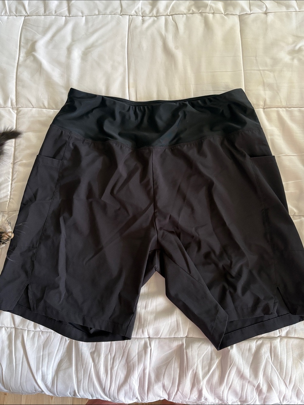 Baleaf Black Athletic Performance Shorts with High Waistband